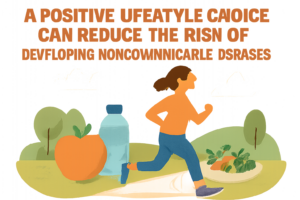 which positive lifestyle choice can reduce the risk of developing noncommunicable diseases?