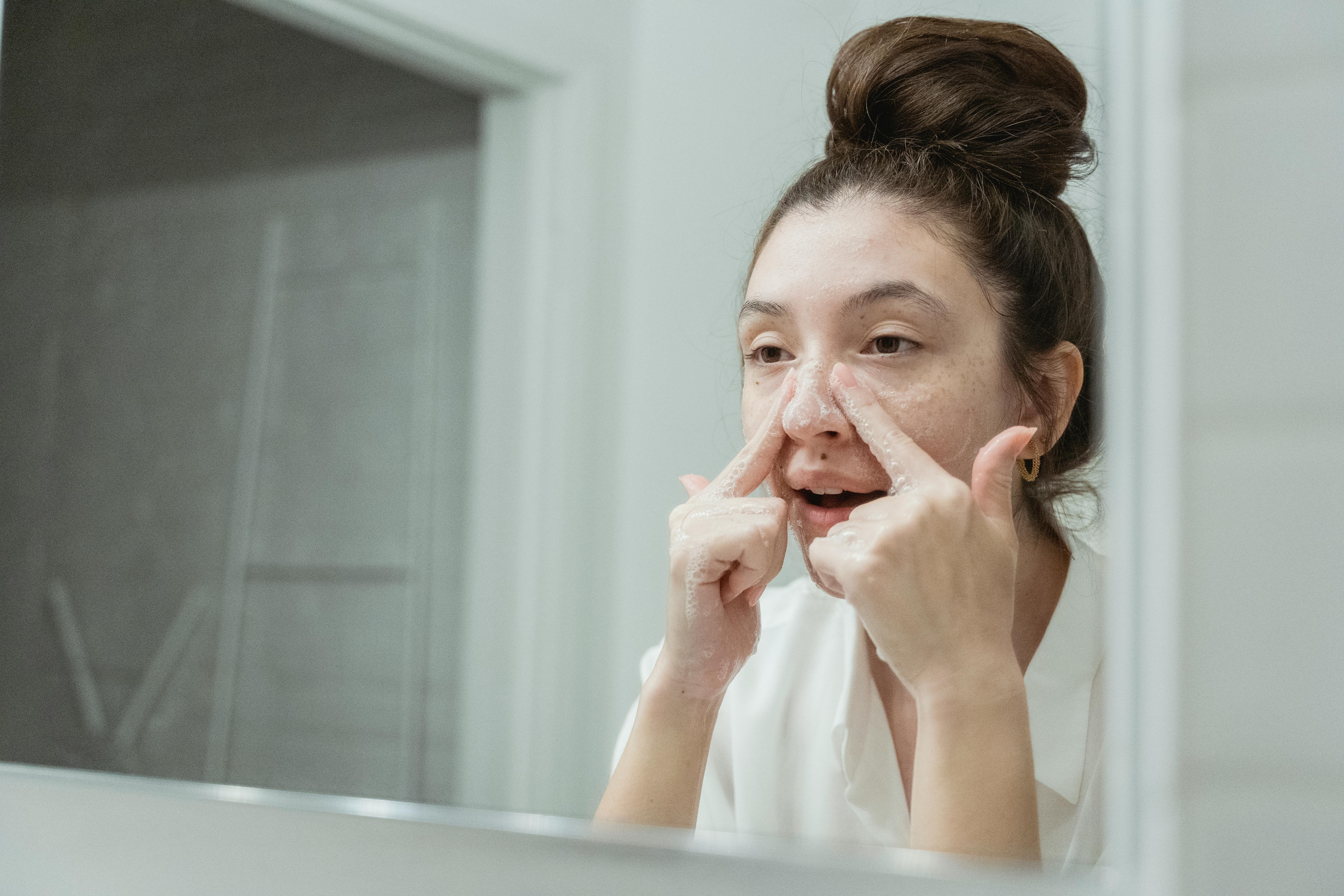 exfoliate before or after washing face